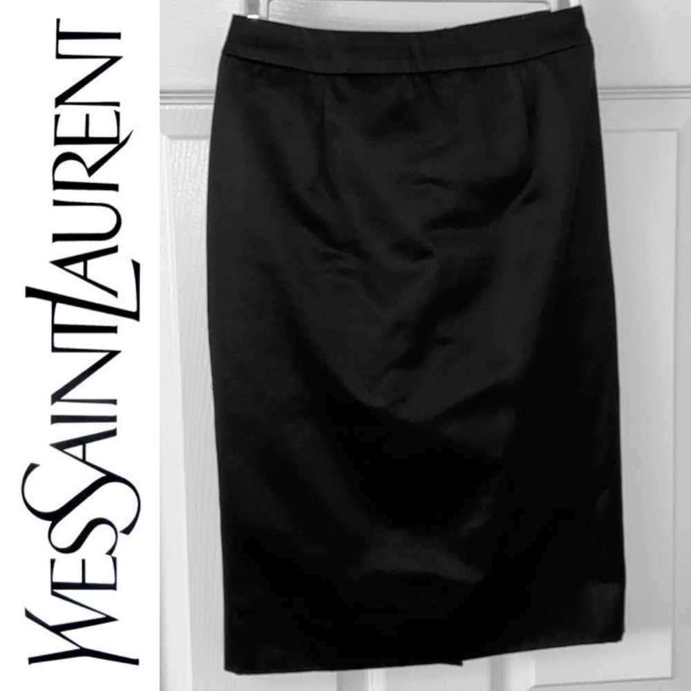Vintage YSL black pencil skirt